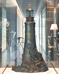 Miniature lighthouse gift for Yukichi Fukuzawa on Yukichi's 60th birthday celebration by Ujihiro Okuma and Chokichi Suzuki