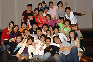 With fellow students after a concert