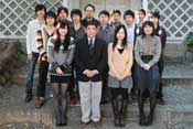 Associate Prof. Kazuo Kambe and students