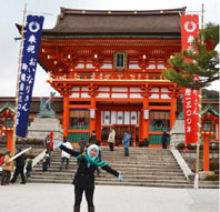 At Fushimi Inari temple in Kyoto