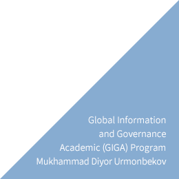 Faculty of Environment and Information Studies(Global Information and Governance Academic (GIGA) Program) Mukhammad Diyor Urmonbekov