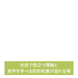 社会で役立つ理論と実学を学べる知的刺激が溢れる場